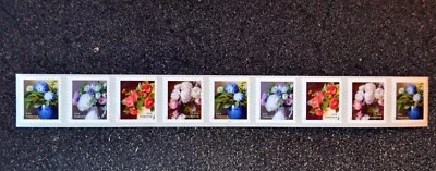 2017USA #5233-5266 Forever Flowers From the Garden Plate Number Coil Strip 9 PNC - Image 1 of 2
