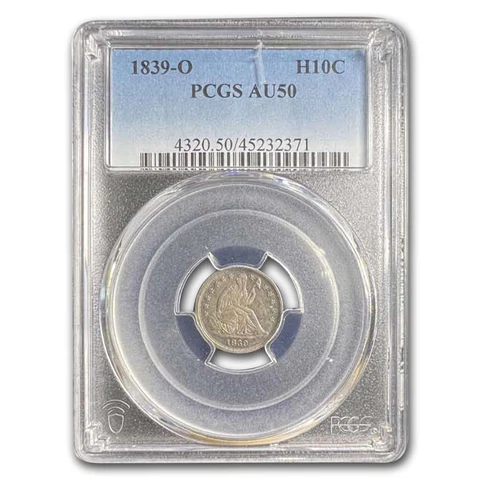 1839-O Liberty Seated Half Dime AU-50 PCGS - SKU#280143 Cover