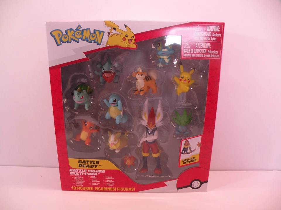Pokémon Battle Ready Battle Figure Multi-Pack Toys 10 Figures Jazwares