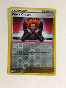 Carta Pokémon Destinos Brillantes Reverso Holográfico Jefe Órdenes 058/072 Casi Nuevo - Imagen 1 de 3