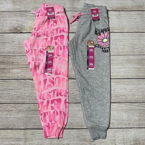 Justice Girls Sweatpants Size XS (5-6). NWT! 2 Pairs Of Sweatpants, Colorful - Picture 1 of 12