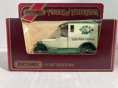 Matchbox Y5 1927 Talbot Van Rose's Lime Juice Cordial Mint in Box - Image 1 of 4