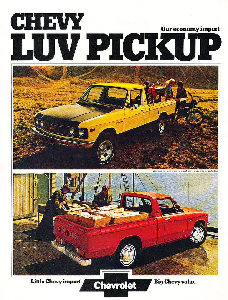 1974 Chevrolet Isuzu Luv Truck Original Sales Brochure Folder Foto 1 de 1