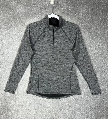 Champion C9 Semifitted 1/2 Cremallera Correr Correr Camisa Mujer Gris Medio Negro Foto 1 de 4
