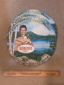 LOT OF 3 GENESEE BEER PURE HEMLOCK LAKE WATER DOUBLE SIDED PAPER BEER TRAY LINER - Picture 1 of 1