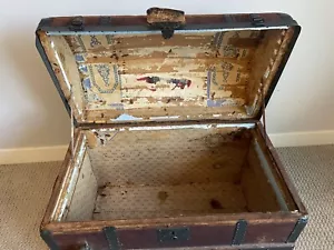 Antique Steamer Trunk - Picture 1 of 7