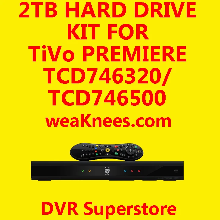 2TB TIVO HARD DRIVE UPGRADE/REPAIR KIT FOR TCD746500 SERIES4 PREMIERE - 6 MO WAR - Image 1 of 1