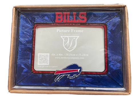 buffalo bills picture frame memory company art glass Nfl Football Cover