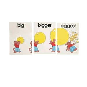 Juego De 3 De Colección Tamaño Tarjeta Flash De Colección Arte Infantil Enmarcable 1981 Lector Semanal 7.25x5" Grande - Imagen 1 de 10