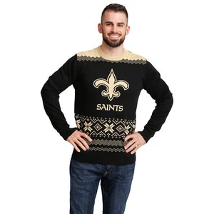 FOCO NFL Men's New Orleans Saints 2021 Ugly Sweater - Picture 1 of 6