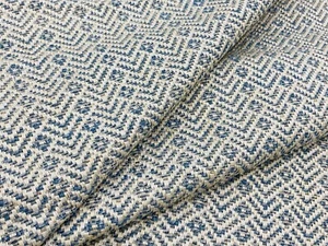 Colefax & Fowler Geometric Chevron Uphol Fabric- Lambert Old Blue 2 yds F4135/04 - Picture 1 of 4