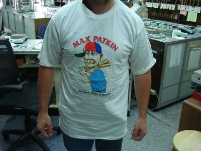 CAMISETA VINTAGE 1988 MAX PATKIN "EL PRÍNCIPE PAYASO DEL BÉISBOL" - NUEVA EN BOLSA Foto 1 de 4