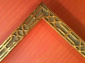 10 X 12 STANDARD PICTURE FRAME 1 1/8" WIDE EMBOSSED GOLD w/ GLAZING / BACKING  - Picture 1 of 12
