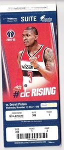 2014 WASHINGTON WIZARDS VS DETROIT PISTONS SUITE TICKET STUB 11/12 BRADLEY BEAL - Picture 1 of 1