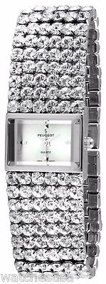 Peugeot Women's J1814S Silver Plated Dazzling Crystal Strand Quartz Watch - image 1 of 3