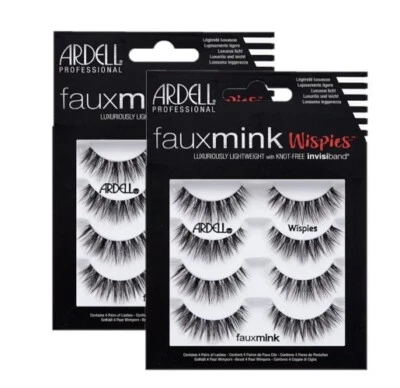 Ardell False Eyelashes Multipack- 4 Pairs - Fauxmink - Wispies - (Pack of 2) - Image 1 of 4