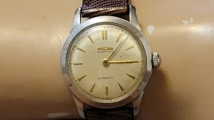 Rare Vintage Vulcain Grand Prix Stainless Steel Military Automatic Men's Watch - Picture 1 of 9