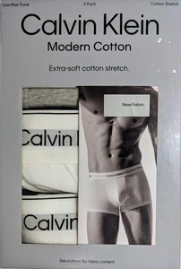 Pack de 3 BAÚL DE TIRO BAJO CALVIN KLEIN MODERNO ALGODÓN ELÁSTICO Suave y Transpirable M - Imagen 1 de 11