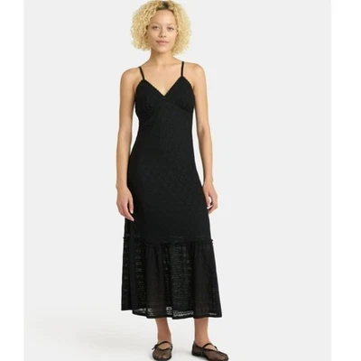 Vestido maxi preto pequeno (4-6) novo com etiquetas romântico sem limites - Imagem 1 de 4