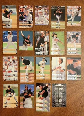 1996 Fleer Orioles Glossy Team Set 19 Out Of 20, Cal Ripken Jr, Mussina, Alomar - Image 1 of 4