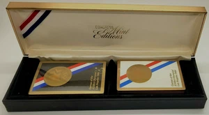 1984 Olympics Playing Card Set Two Packs Limited Edition Set Olympiad Gold Mint - Picture 1 of 8
