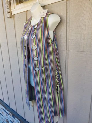 Chaleco sin mangas multicolor ADORE para mujer, kimono, blazer, talla S - M, nuevo con etiquetas  Foto 1 de 4