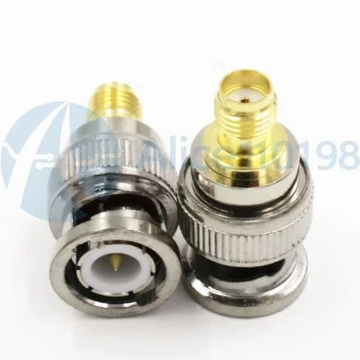 10PCS BNC Male to SMA Female Plug RF Jack Coaxial Adapter Connector Straight - Image 1 of 4