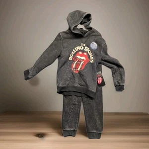 NEW ROLLING STONES HOODIE & SWEATPANTS SET KIDS SIZE 5T BRAVAD SWEATSHIRT PANTS - Picture 1 of 3