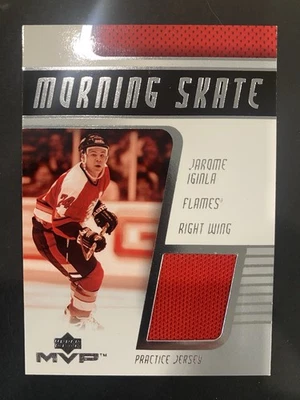 2001 Upper Deck Morning Skate Jarome Iginla Practice Worn Used Jersey - Image 1 of 2