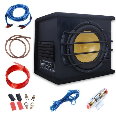 4000 Watt Lautsprecher Schwarz Soundsystem Aktiv Subwoofer 10 zoll DE - Bild 1 von 4