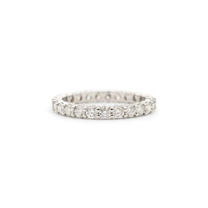 Ladies Platinum Full Eternity 1.03CT Diamond Wedding Band - Picture 1 of 6