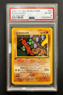 2001 Pokemon Neo Revelation SUDOWOODO 1st EDITION 26/164  PSA 6- EX-MT - Image 1 of 2