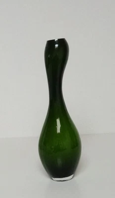 Designer-Glasvase Blumenvase grün ca. 29 cm hoch - Bild 1 von 2
