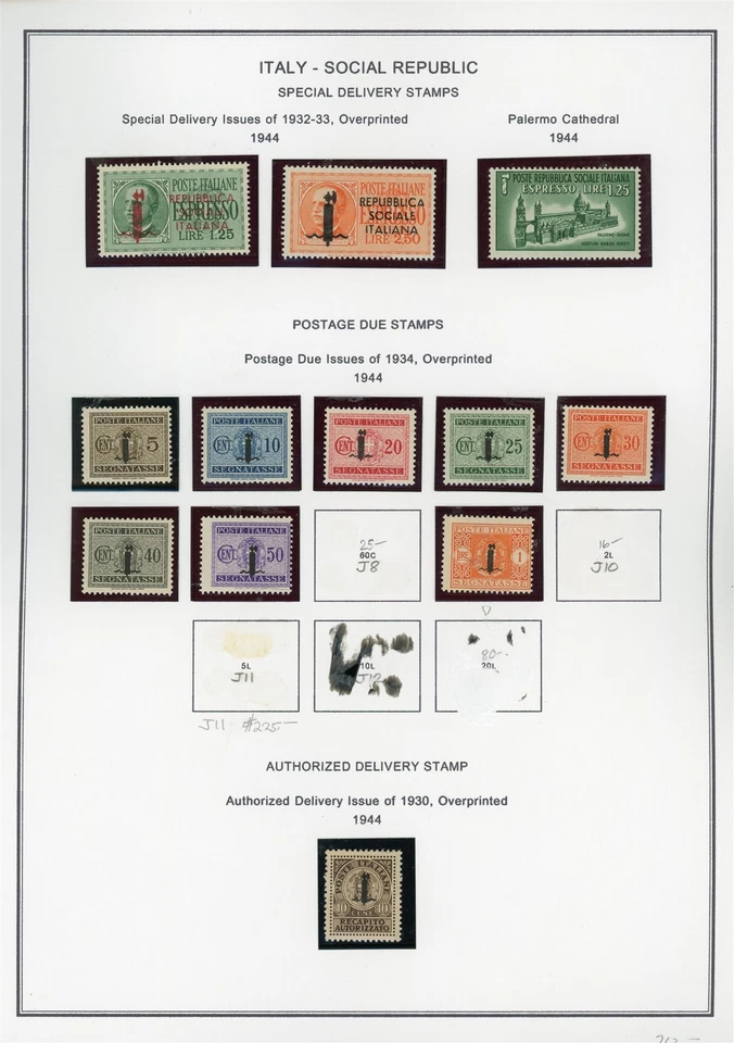 ITALY Selections on Steiner Album Page Lot #52 - SEE SCAN - $$$ - Image 1 of 1