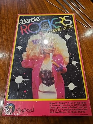 Barbie and the Rockers 1986 Mattel conjunto de vestir formas de color nuevo sellado en paquete Foto 1 de 4