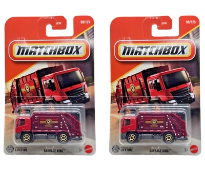 2025 Matchbox Garbage King #99 Dark Red - Set of 2 - Image 1 of 3