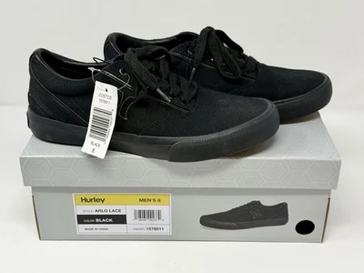 Hurley Men's Arlo Lace Canvas Lace Up Sneakers Shoes Size 8 Black - Image 1 of 4