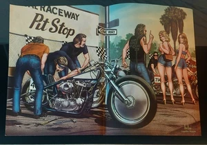 David Mann Centerfold Poster Art from Easyriders Magazine #109 July 1982 - Picture 1 of 4