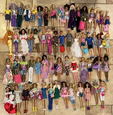 Barbie & Friends Huge Doll Lot Of 60 Barbie and Ken Mattel W/Clothes/Accessories - Image 1 of 4
