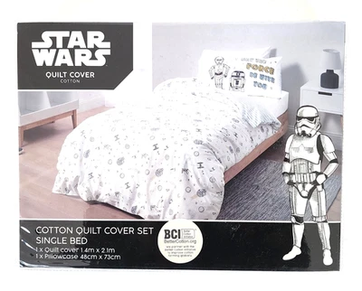 NEW Licensed DISNEY STAR WARS Reversible SINGLE Bed Quilt Cover Set 100% COTTON - Image 1 of 4
