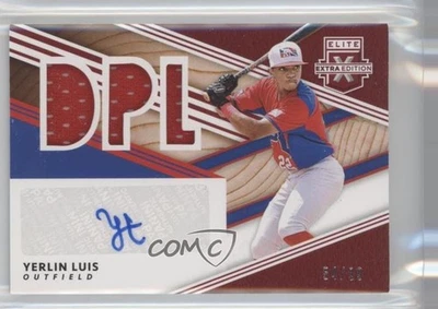 2020 Panini Elite Extra Edition DPL Material Signatures Red /99 Yerlin Luis Auto - Image 1 of 2