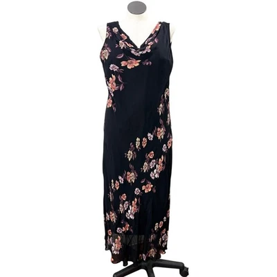 Vestido Eva Azul Talla 18 Vintage Cuentas Maxi REPARADO Capricho Hada Grunge Foto 1 de 4