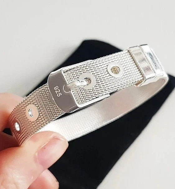 EDLES Armband 925 SILBER massiv Armkette GÜRTEL ARMREIF Armzange Zirkonia Ring - Bild 1 von 3