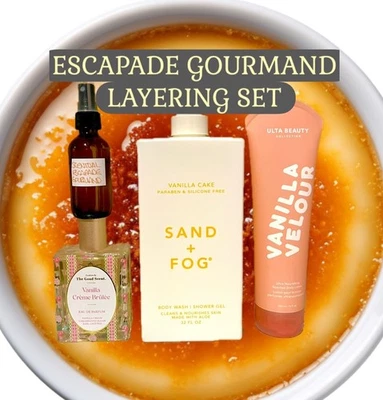 Sabbia + Nebbia Torta Vaniglia Lavaggio Corpo / Fragmenti Profumati Crema Brulee / Vaniglia Buona - Immagine 1 di 2