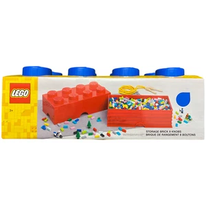 LEGO 8 Knob Stackable Storage Brick, 19.7" x 9.8" x 7.1" (Blue) - Picture 1 of 2