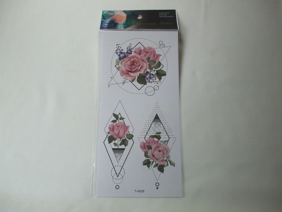 UNKNOWN Fun Tattoos For Girls Roses Inside Shapes New