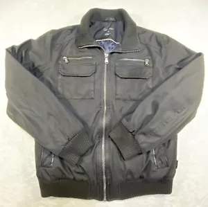 Calvin Klein Jacket Mens S Bomber Wind Water Resistant Shell Black Fully Lined - Picture 1 of 23