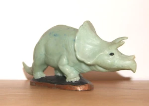 60er Jahre Sinclair Öl Dinoland Figur Modell Triceratops Dinosaurier grün - Bild 1 von 7