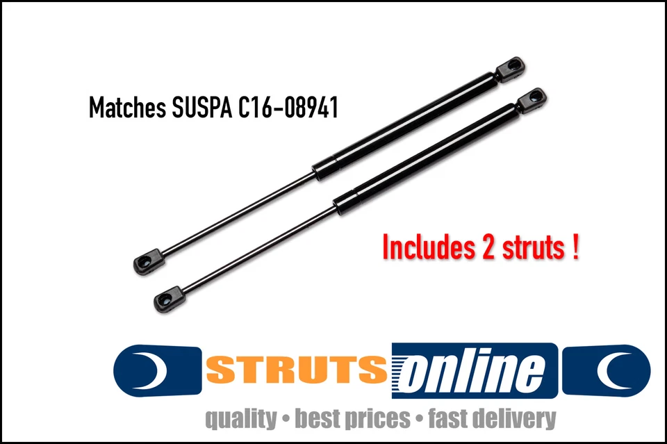 2 New canopy Gas Struts 415mm end to end 28lbs match Suspa C16-08941  - image 1 of 2
