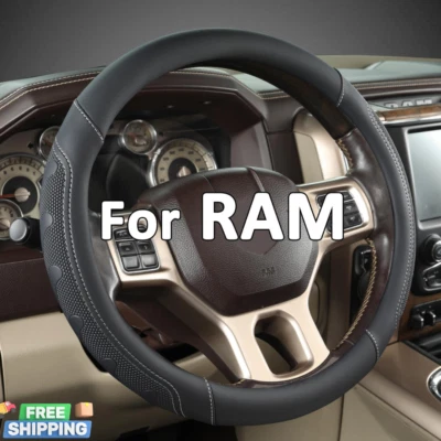 Premium Car Steering Wheel Cover for 2012-2024 RAM 1500/2500/3500 15.5-16 inches Foto 1 de 4
